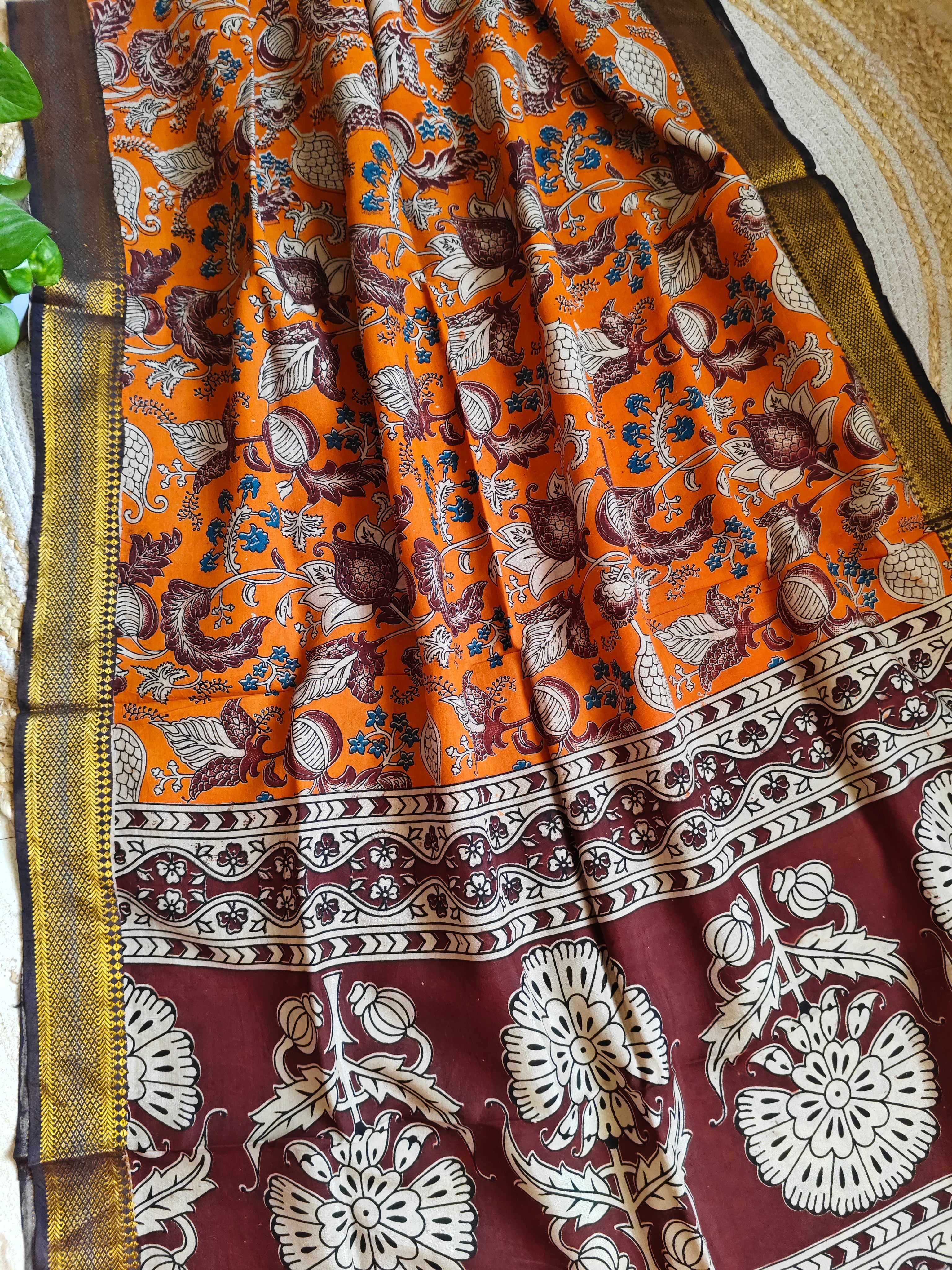 Kalamkari Silk Dupatta - Image 4