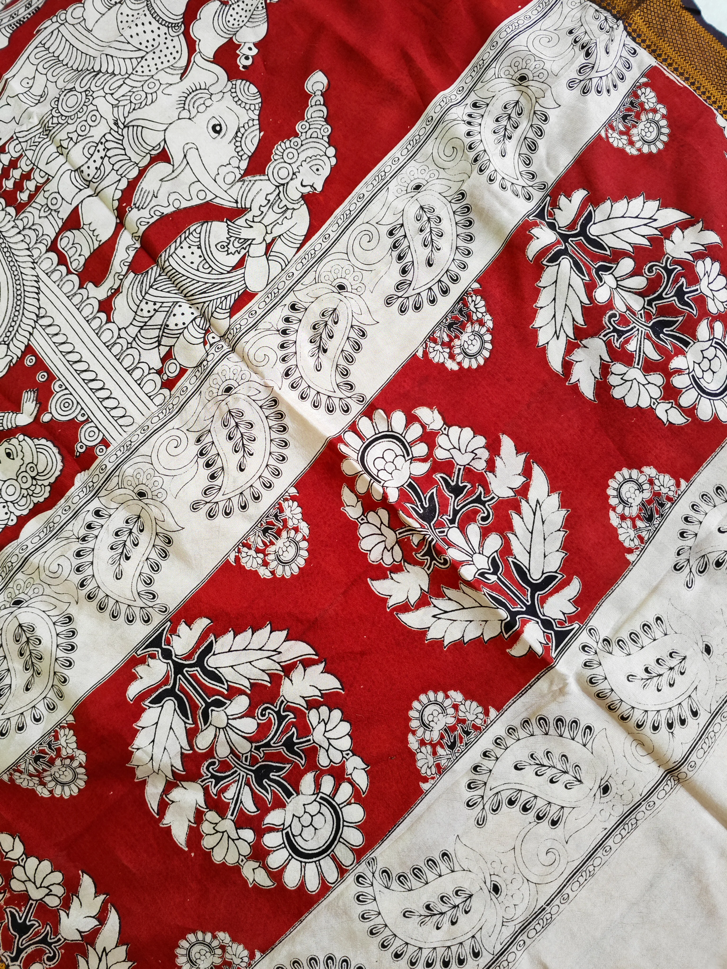 Kalamkari Silk Dupatta - Image 4