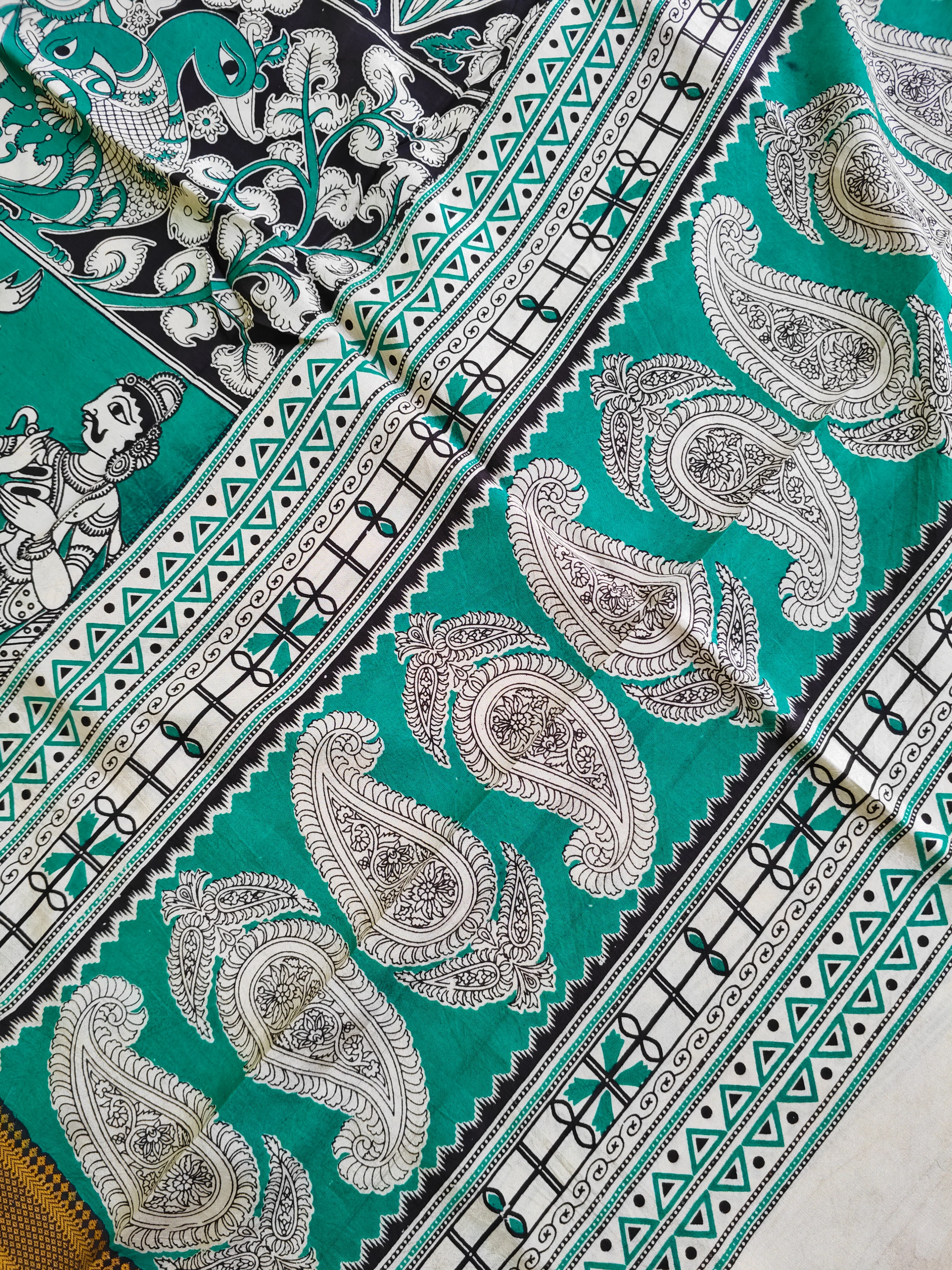 Kalamkari Silk Dupatta - Image 3