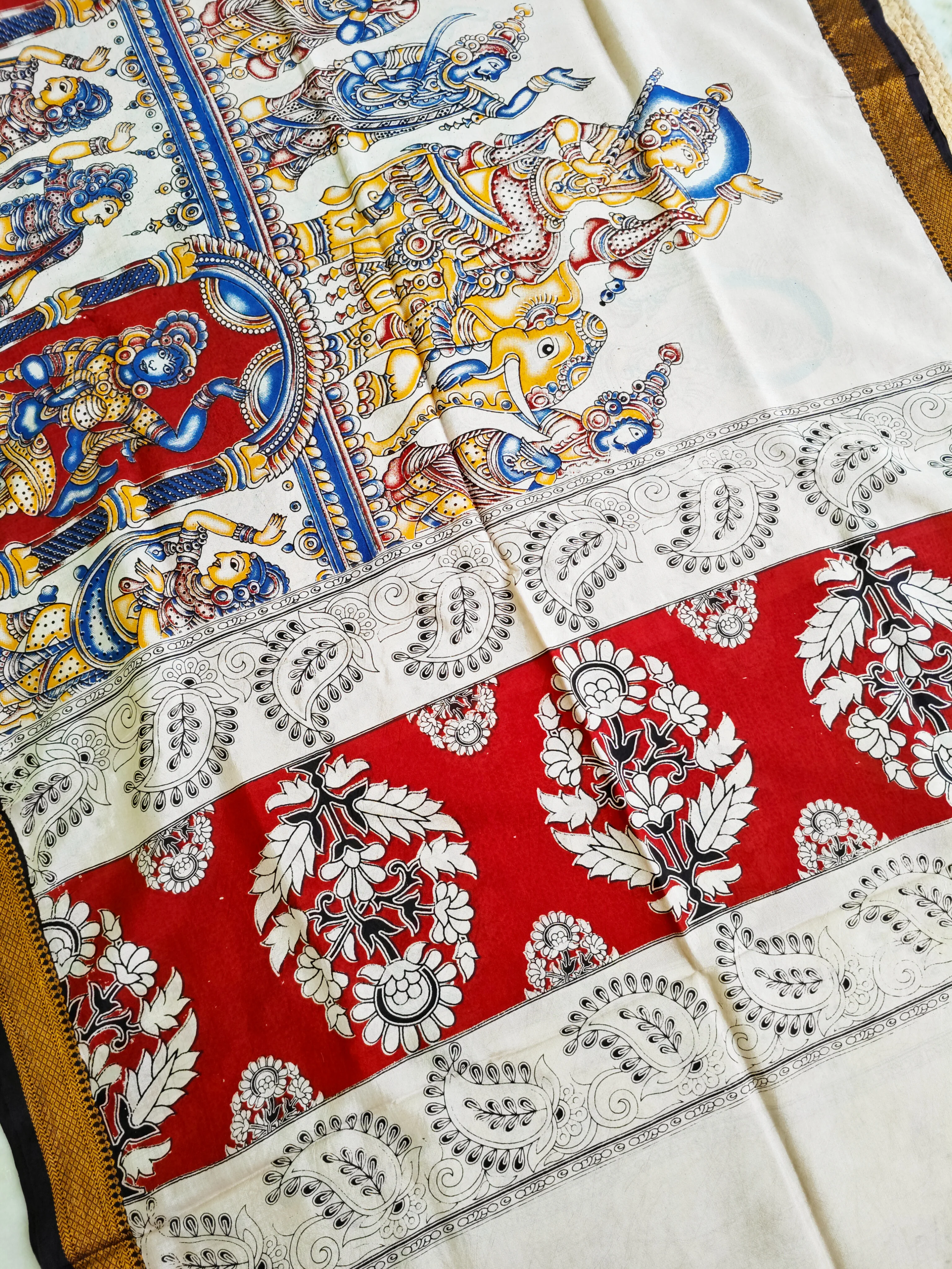 Kalamkari Silk Dupatta - Image 3