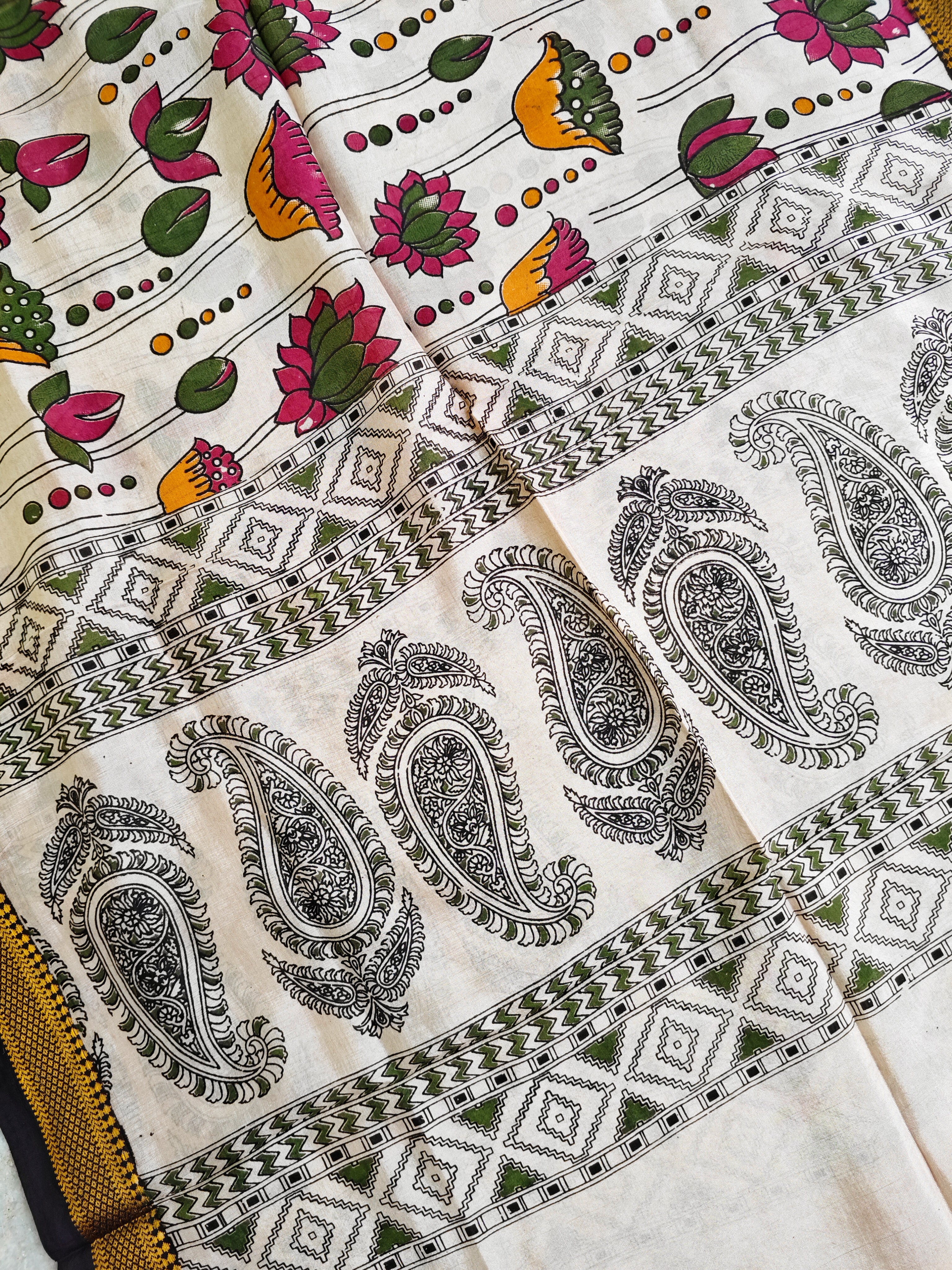 Kalamkari Silk Dupatta - Image 3