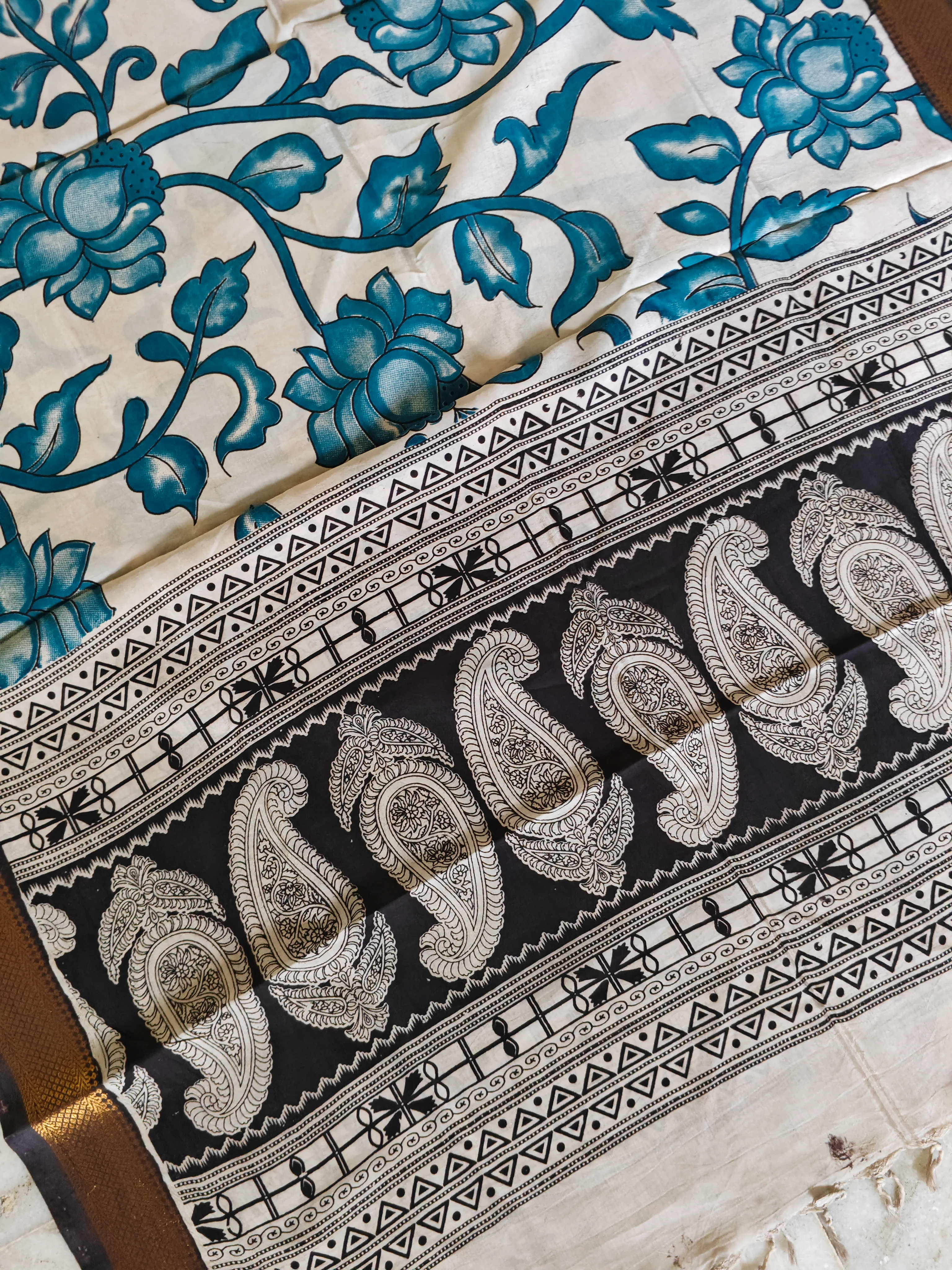 Kalamkari Silk Dupatta - Image 4