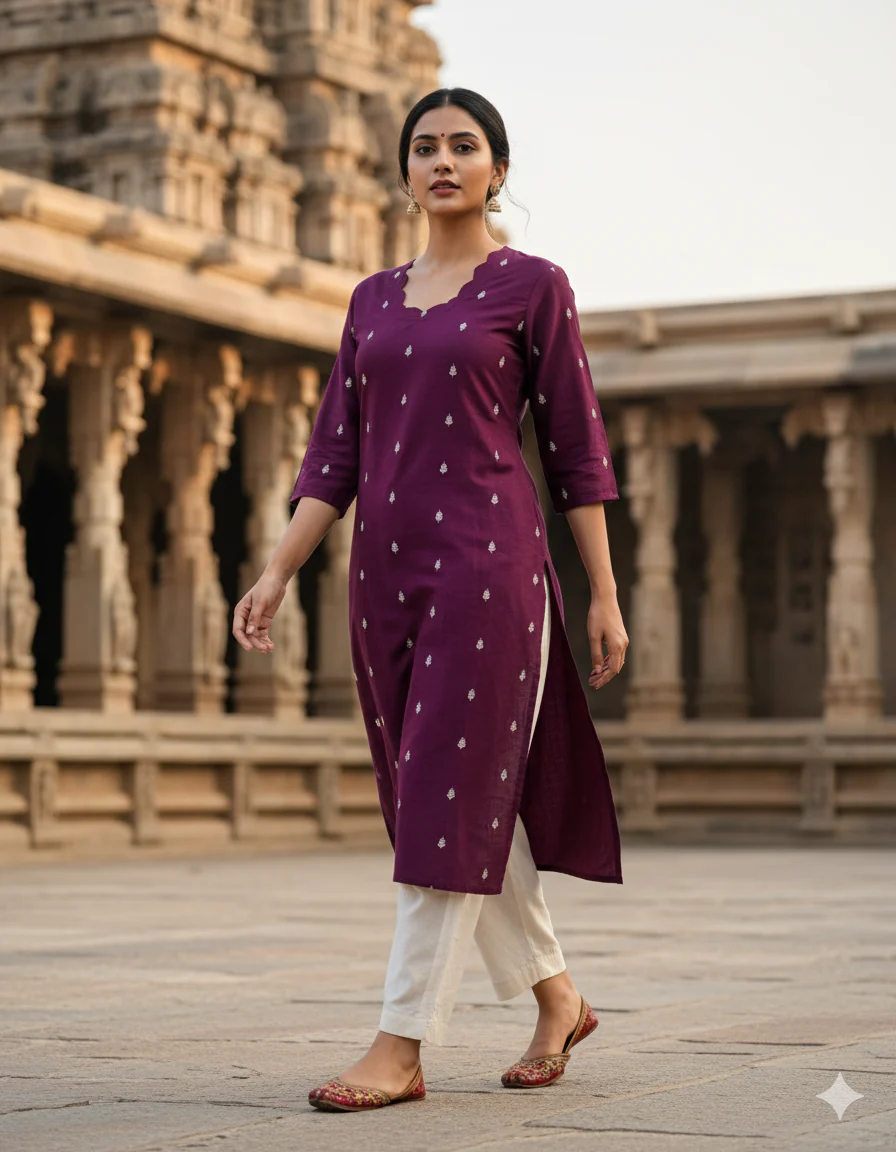 Premium Raw silk kurti - Image 3